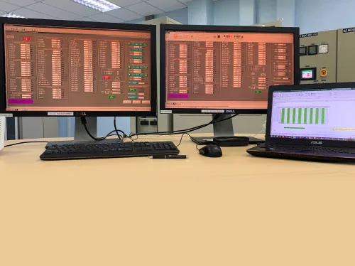 DLE mapping in progress — HMI and real-time data monitoring