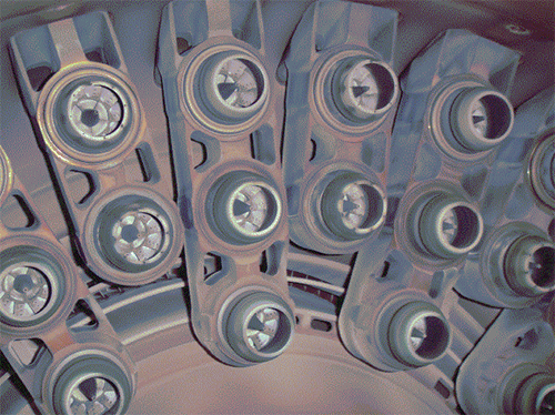 DLE combustor fuel nozzles — LM series premix nozzle array